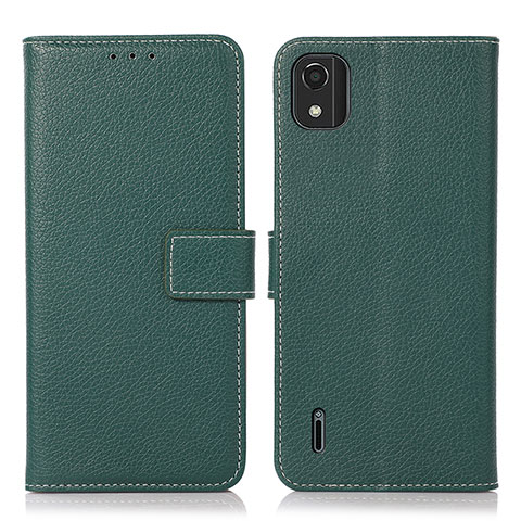 Custodia Portafoglio In Pelle Cover con Supporto K08Z per Nokia C2 2nd Edition Verde