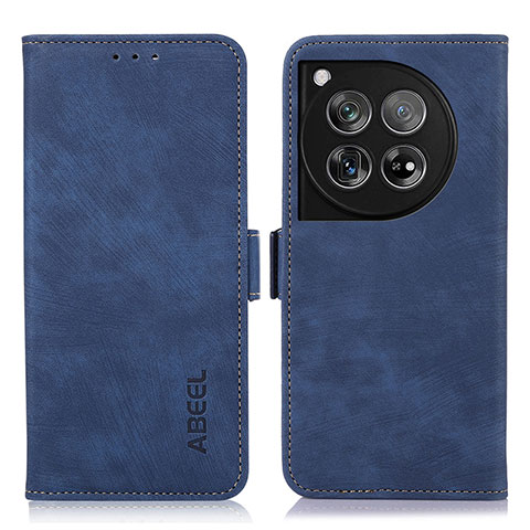 Custodia Portafoglio In Pelle Cover con Supporto K08Z per OnePlus 12 5G Blu