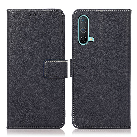 Custodia Portafoglio In Pelle Cover con Supporto K08Z per OnePlus Nord CE 5G Blu Notte