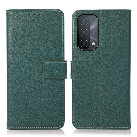 Custodia Portafoglio In Pelle Cover con Supporto K08Z per Oppo A54 5G Verde