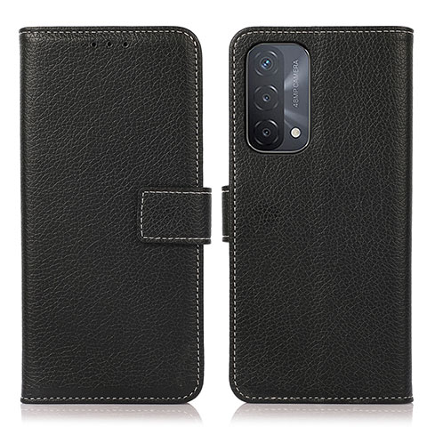 Custodia Portafoglio In Pelle Cover con Supporto K08Z per Oppo A74 5G Nero