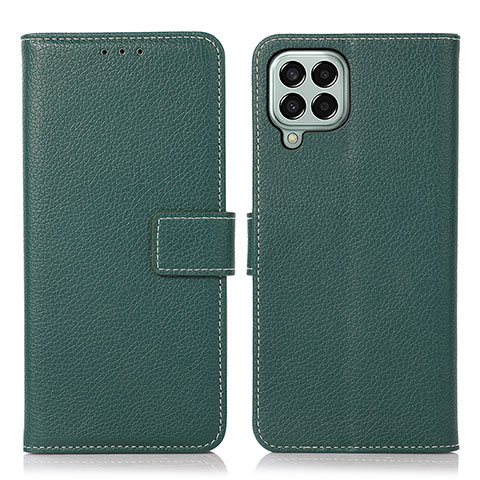 Custodia Portafoglio In Pelle Cover con Supporto K08Z per Samsung Galaxy M33 5G Verde