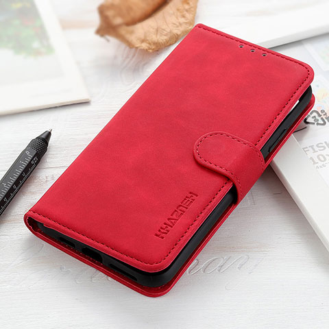 Custodia Portafoglio In Pelle Cover con Supporto K08Z per Xiaomi Poco C55 Rosso