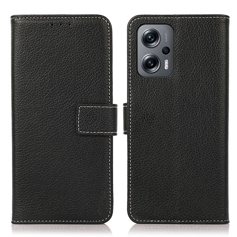 Custodia Portafoglio In Pelle Cover con Supporto K08Z per Xiaomi Redmi Note 11T Pro+ Plus 5G Nero