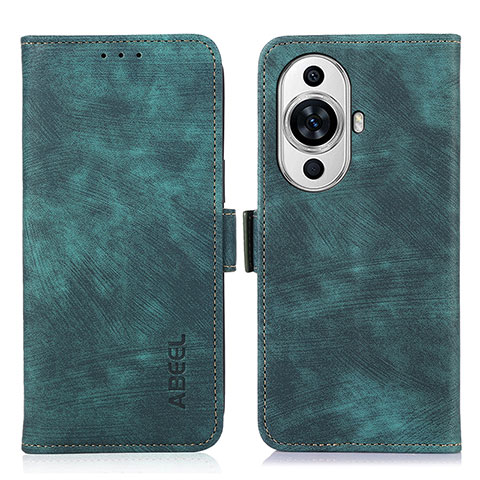 Custodia Portafoglio In Pelle Cover con Supporto K09Z per Huawei Nova 11 Ultra Verde