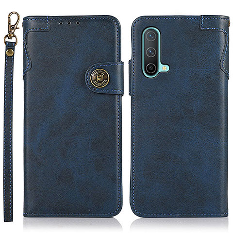 Custodia Portafoglio In Pelle Cover con Supporto K09Z per OnePlus Nord CE 5G Blu