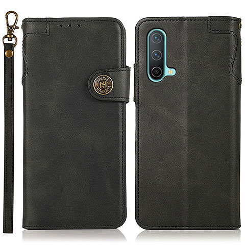 Custodia Portafoglio In Pelle Cover con Supporto K09Z per OnePlus Nord CE 5G Nero