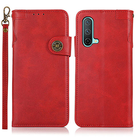 Custodia Portafoglio In Pelle Cover con Supporto K09Z per OnePlus Nord CE 5G Rosso