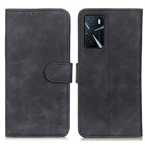 Custodia Portafoglio In Pelle Cover con Supporto K09Z per Oppo A16 Nero