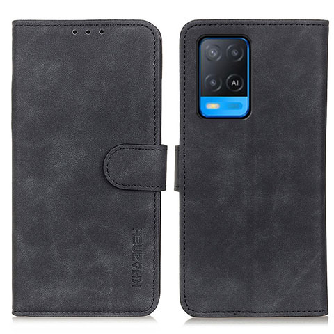 Custodia Portafoglio In Pelle Cover con Supporto K09Z per Oppo A54 4G Nero