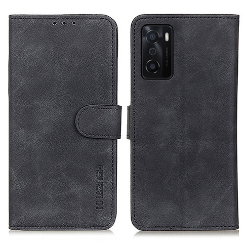 Custodia Portafoglio In Pelle Cover con Supporto K09Z per Oppo A55S 5G Nero