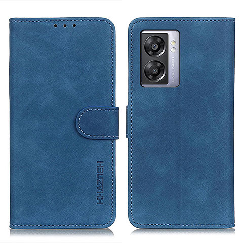 Custodia Portafoglio In Pelle Cover con Supporto K09Z per Oppo A57 5G Blu