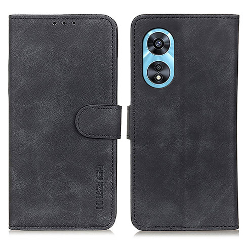 Custodia Portafoglio In Pelle Cover con Supporto K09Z per Oppo A58 5G Nero