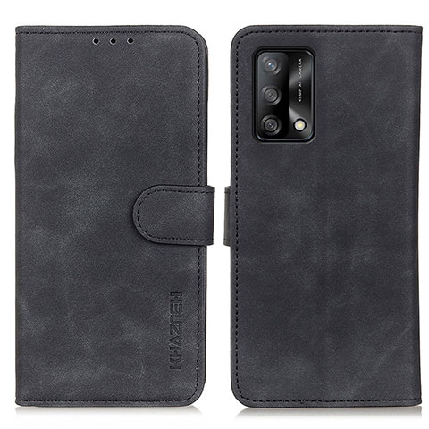 Custodia Portafoglio In Pelle Cover con Supporto K09Z per Oppo A74 4G Nero