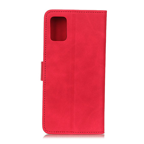 Custodia Portafoglio In Pelle Cover con Supporto K09Z per Oppo Find X3 Pro 5G Rosso