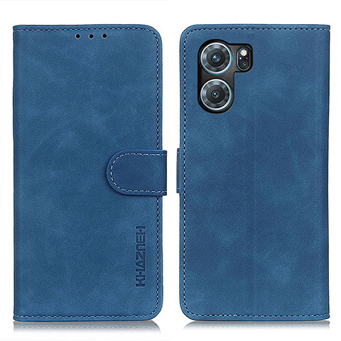 Custodia Portafoglio In Pelle Cover con Supporto K09Z per Oppo K10 5G Blu