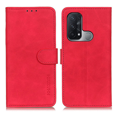 Custodia Portafoglio In Pelle Cover con Supporto K09Z per Oppo Reno5 A Rosso