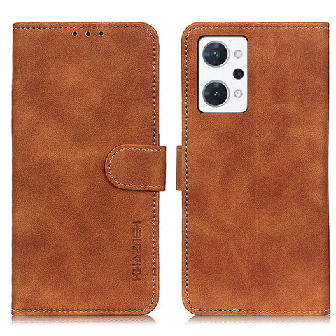 Custodia Portafoglio In Pelle Cover con Supporto K09Z per Oppo Reno7 A Marrone