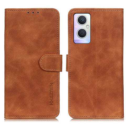 Custodia Portafoglio In Pelle Cover con Supporto K09Z per Oppo Reno7 Z 5G Marrone