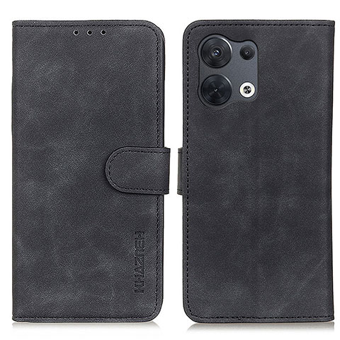 Custodia Portafoglio In Pelle Cover con Supporto K09Z per Oppo Reno8 Pro 5G Nero