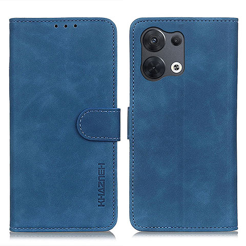 Custodia Portafoglio In Pelle Cover con Supporto K09Z per Oppo Reno9 Pro+ Plus 5G Blu