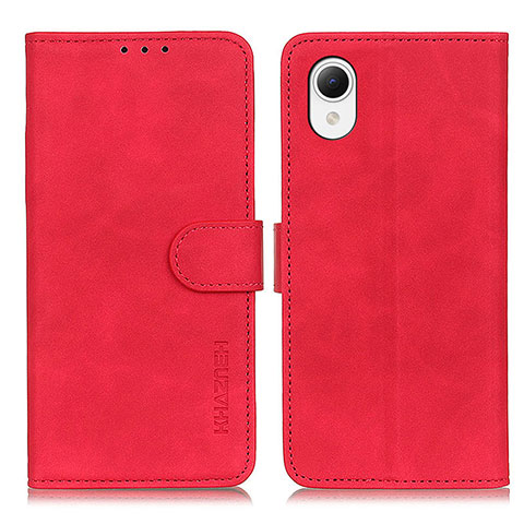 Custodia Portafoglio In Pelle Cover con Supporto K09Z per Samsung Galaxy A23e 5G Rosso