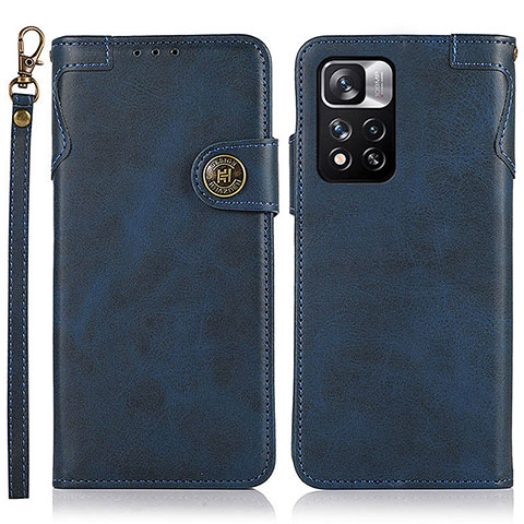 Custodia Portafoglio In Pelle Cover con Supporto K09Z per Xiaomi Mi 11i 5G (2022) Blu