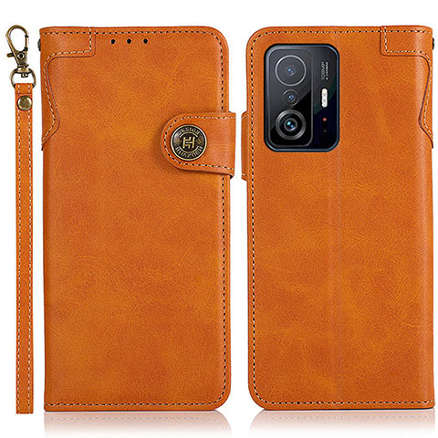 Custodia Portafoglio In Pelle Cover con Supporto K09Z per Xiaomi Mi 11T 5G Marrone