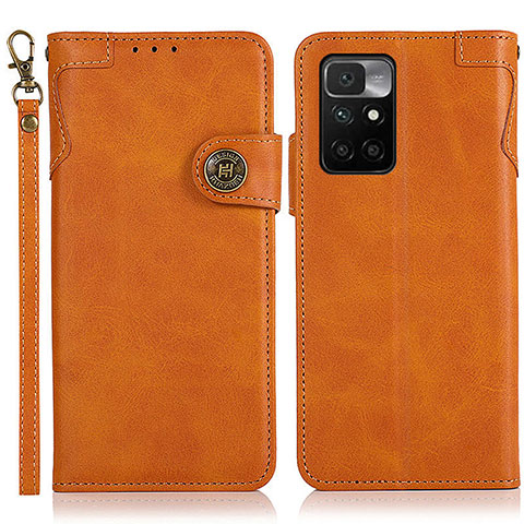 Custodia Portafoglio In Pelle Cover con Supporto K09Z per Xiaomi Redmi 10 (2022) Marrone