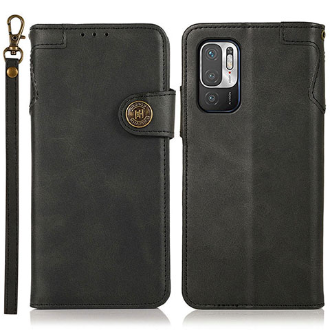 Custodia Portafoglio In Pelle Cover con Supporto K09Z per Xiaomi Redmi Note 10T 5G Nero