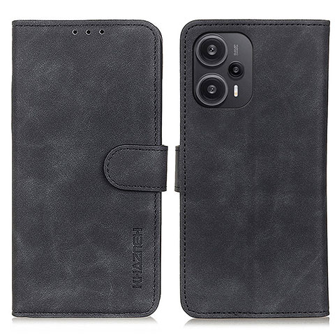 Custodia Portafoglio In Pelle Cover con Supporto K09Z per Xiaomi Redmi Note 12 Turbo 5G Nero