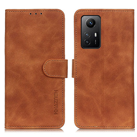 Custodia Portafoglio In Pelle Cover con Supporto K09Z per Xiaomi Redmi Note 12S Marrone