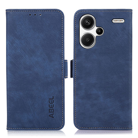 Custodia Portafoglio In Pelle Cover con Supporto K09Z per Xiaomi Redmi Note 13 Pro+ Plus 5G Blu