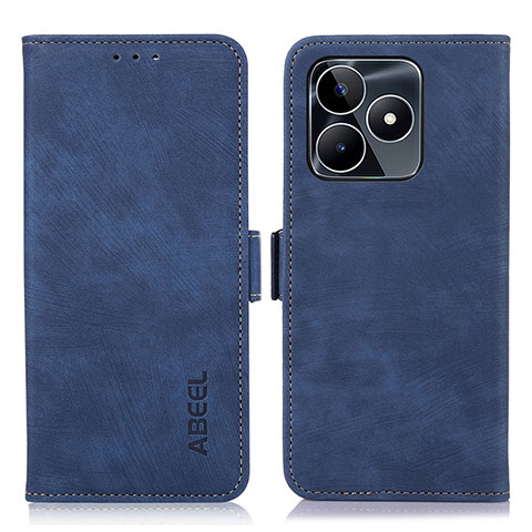 Custodia Portafoglio In Pelle Cover con Supporto K10Z per Realme C51 Blu