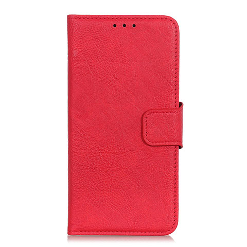 Custodia Portafoglio In Pelle Cover con Supporto L01 per Alcatel 1S (2019) Rosso