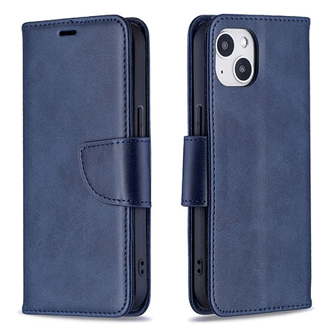 Custodia Portafoglio In Pelle Cover con Supporto L01 per Apple iPhone 13 Blu