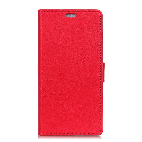 Custodia Portafoglio In Pelle Cover con Supporto L01 per HTC U11 Eyes Rosso