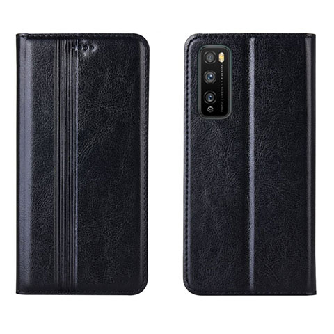 Custodia Portafoglio In Pelle Cover con Supporto L01 per Huawei Enjoy 20 Pro 5G Nero