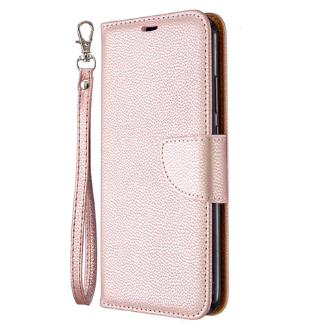 Custodia Portafoglio In Pelle Cover con Supporto L01 per Huawei Honor 9C Oro Rosa