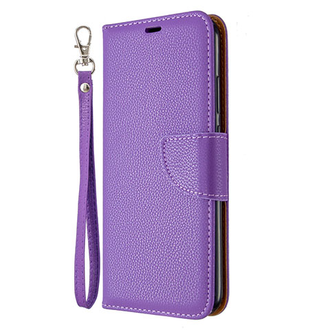 Custodia Portafoglio In Pelle Cover con Supporto L01 per Huawei Honor 9C Viola