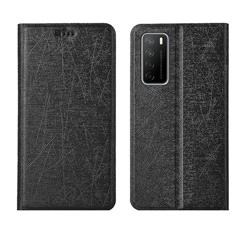 Custodia Portafoglio In Pelle Cover con Supporto L01 per Huawei Honor Play4 5G Nero