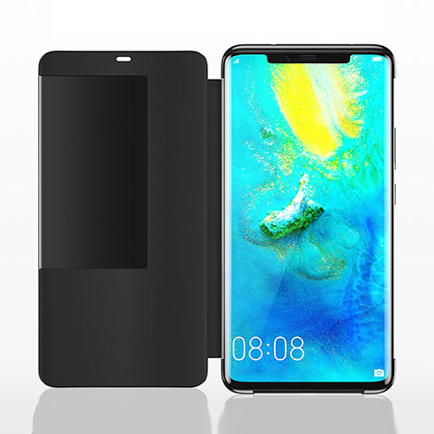 Custodia Portafoglio In Pelle Cover con Supporto L01 per Huawei Mate 20 Pro Nero