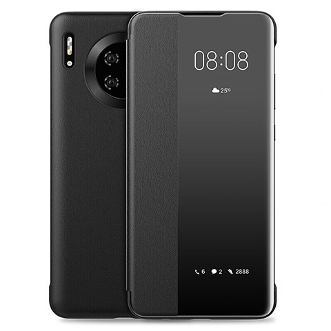 Custodia Portafoglio In Pelle Cover con Supporto L01 per Huawei Mate 30 5G Nero