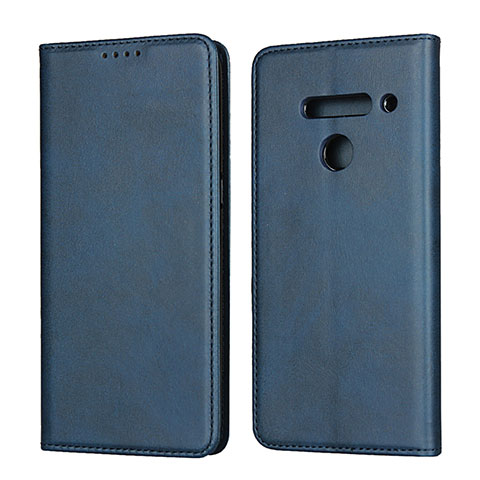 Custodia Portafoglio In Pelle Cover con Supporto L01 per LG V50 ThinQ 5G Blu