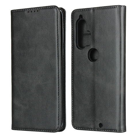 Custodia Portafoglio In Pelle Cover con Supporto L01 per Motorola Moto Edge Plus Nero