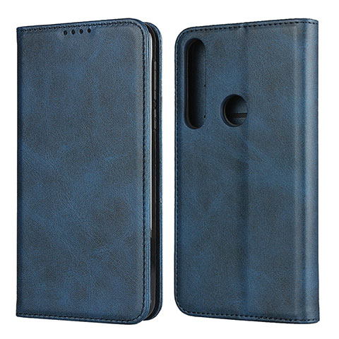 Custodia Portafoglio In Pelle Cover con Supporto L01 per Motorola Moto G8 Play Blu