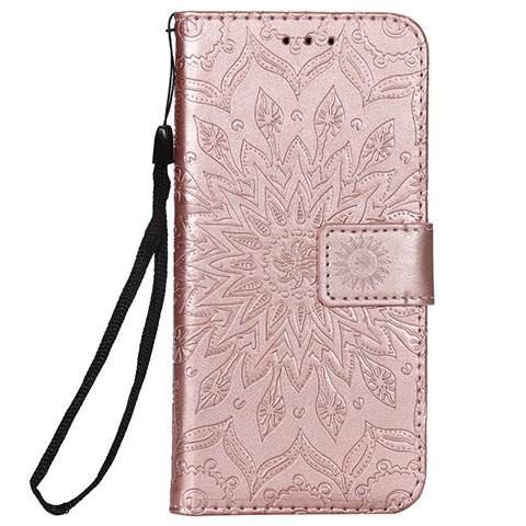 Custodia Portafoglio In Pelle Cover con Supporto L01 per Nokia 2.3 Oro Rosa