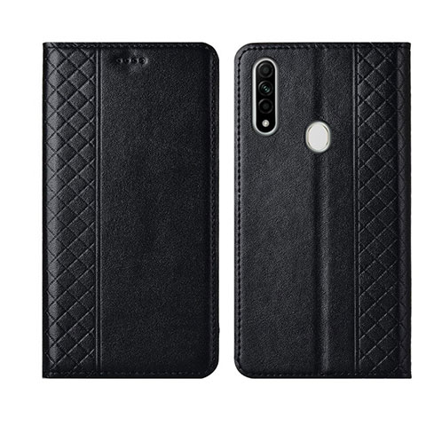 Custodia Portafoglio In Pelle Cover con Supporto L01 per Oppo A31 Nero