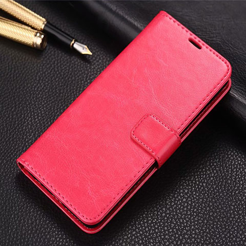 Custodia Portafoglio In Pelle Cover con Supporto L01 per Oppo K5 Rosso