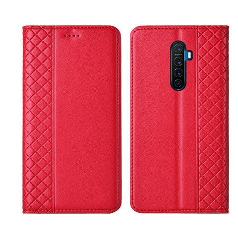 Custodia Portafoglio In Pelle Cover con Supporto L01 per Oppo Reno Ace Rosso